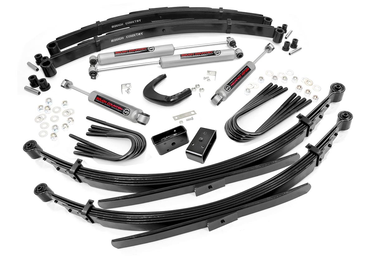 GMC K15 Suburban Suspension Lift Kit - Rough Country - 6 Inch Lift Kit | 56 Inch Rear Springs - '77-'78